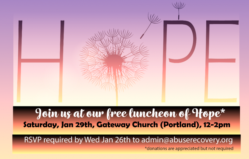 ARMS free luncheon in Portland OR on January 19, 2022 with the message of hope